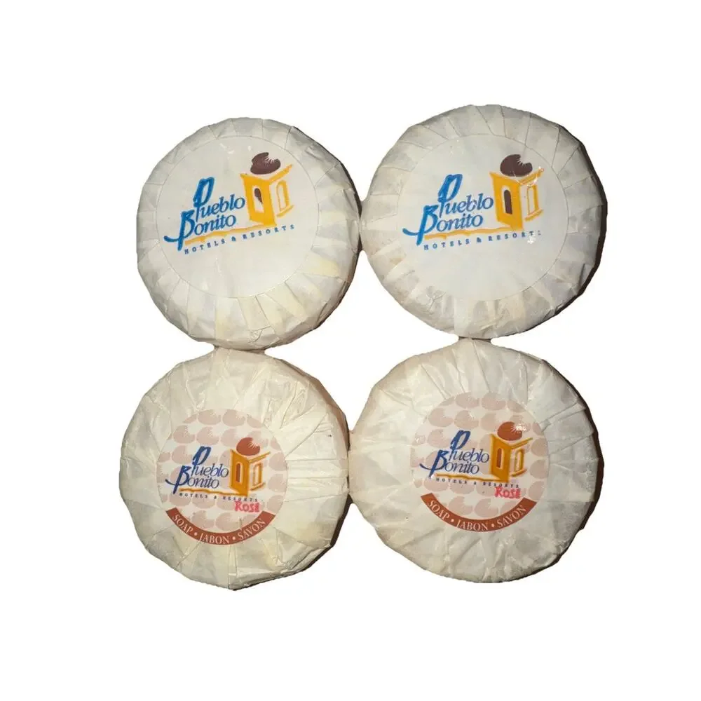 Vintage individually wrapped bar soaps from Pueblo Bonito Hotels & Resorts set 4